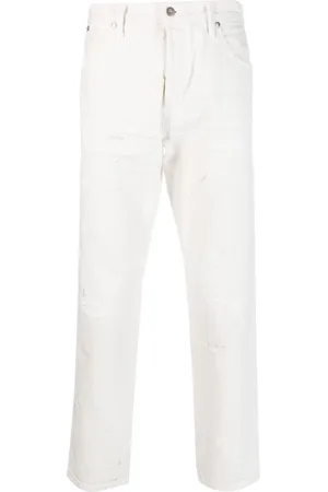 Tom Ford Ripped-detail straight-leg jeans