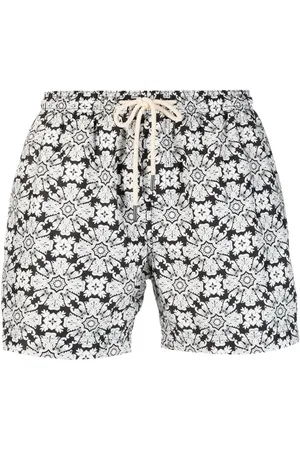 PENINSULA SWIMWEAR Geometric-print swim shorts