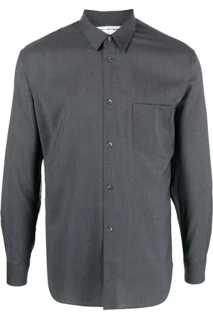 Comme des Garçons Spread-collar wool shirt
