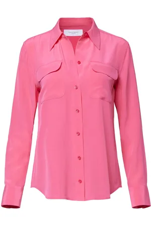 Equipment Flap-pocket silk shirt