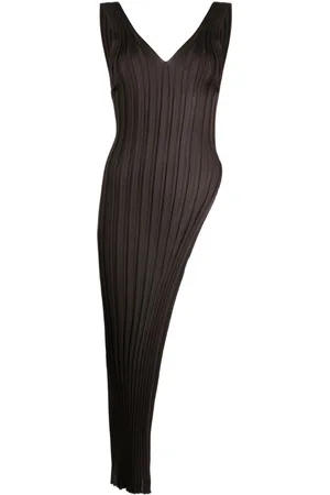 ISABEL BENENATO Sleeveless ribbed-knit dress