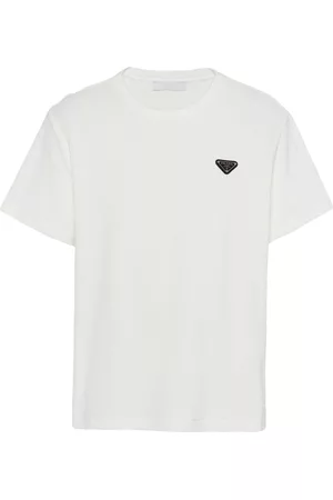 Prada Muži S krátkým rukávem - Triangle-logo terry T-shirt