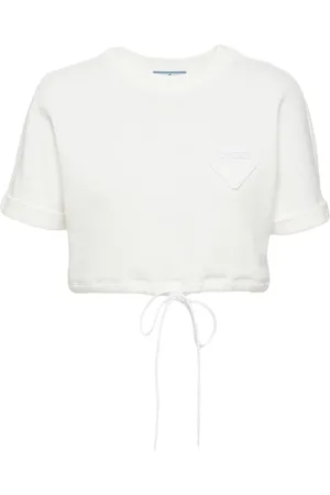 Prada Cropped fleece T-shirt