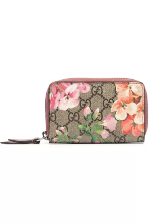 Gucci Ženy Peněženky - GG Supreme Bloom zip-around wallet