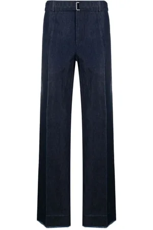 Lanvin Buckle-waist straight-leg jeans