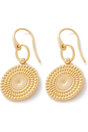 Monica Vinader Juno vermeil disc earrings