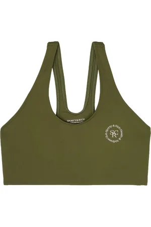 Sporty & Rich Logo-print sleeveless sports bra