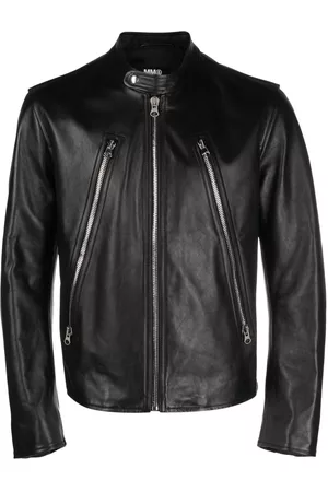 Maison Margiela Kožené bundy - Leather biker jacket