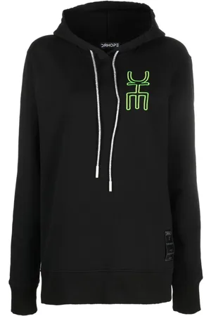 DRHOPE Logo-embroidered cotton hoodie