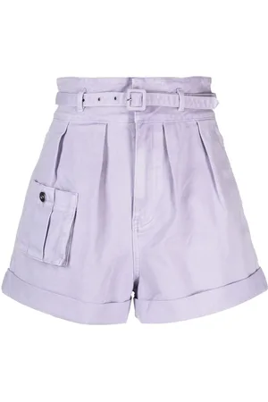 Self-Portrait Belted cotton shorts