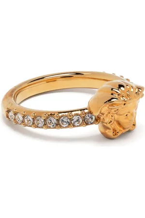 VERSACE La Medusa crystal-embellished ring