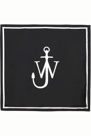 J.W.Anderson Anchor logo-print silk scarf