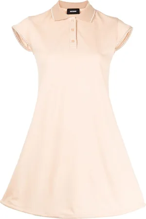 We11 Done Contrasting-trim flared cotton dress