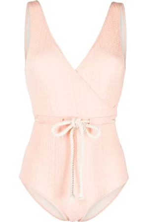 Lisa Marie Fernandez Belted V-neck swimsuit