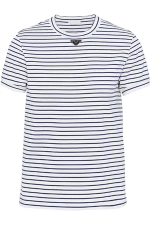 Prada Triangle-logo striped T-shirt