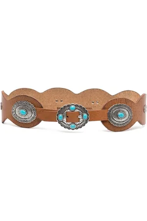 FORTELA Calf-leather engraved-detail belt