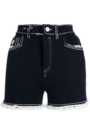 Barrie Fine-knit fringe-detail shorts
