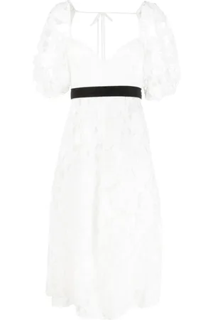 For Love And Lemons Marlene heart-embroidery midi dress