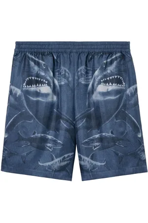 Burberry Shark-print silk shorts