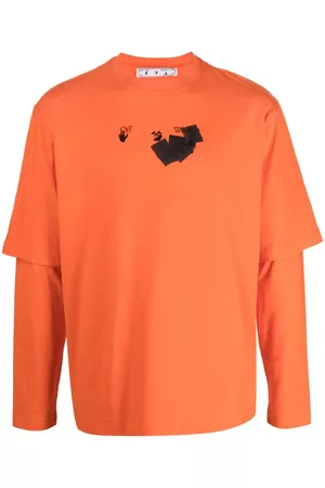 OFF-WHITE Muži Mikiny bez kapuce - Jumbo Marker-print layered top