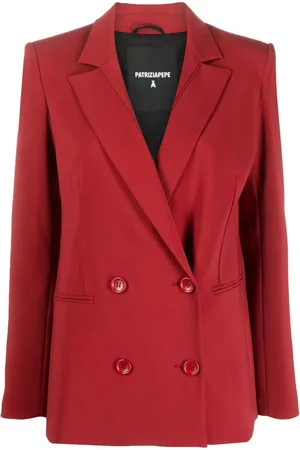Patrizia Pepe Feather-detailing double-breasted blazer