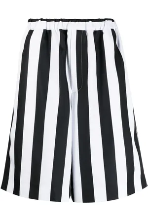 Comme des Garçons Striped-print knee-length shorts