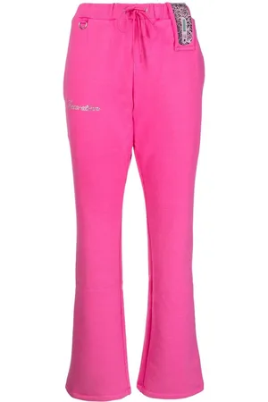 DOUBLET Rhinestone-logo detail track pants