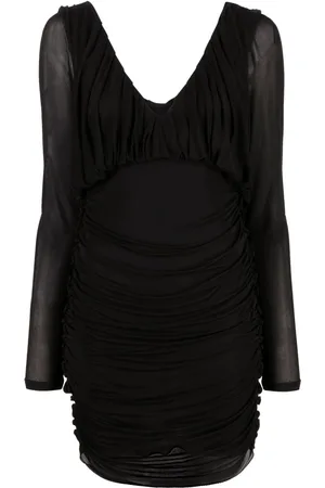 Saint Laurent Draped V-neck minidress