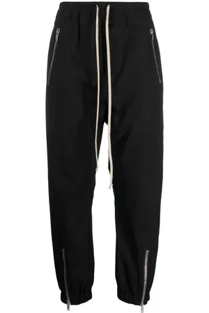 Rick Owens Zip-detail drawstring jersey joggers