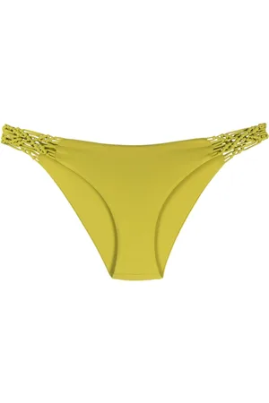 FISICO Hand-woven detail bikini bottoms