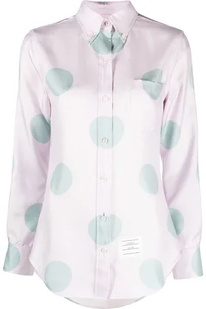 Thom Browne Polka-dot silk long-sleeve shirt