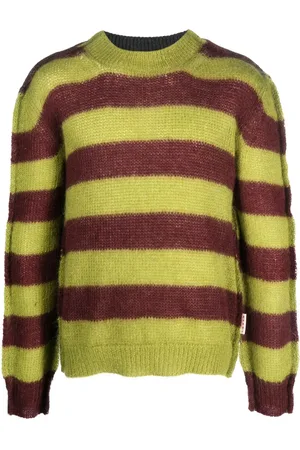 Marni Striped mohair-blend jumper