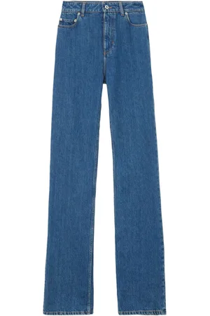 Burberry High-waisted straight-leg cotton jeans