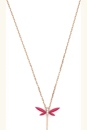 ANAPSARA 18kt yellow Mini Dragonfly diamond necklace