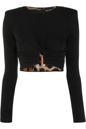 Philipp Plein Gathered-detail cropped top