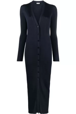 Saint Laurent Ženy Pletené - Ribbed-knit cardigan dress