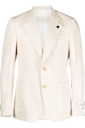 LARDINI Single-breasted cotton-blend blazer
