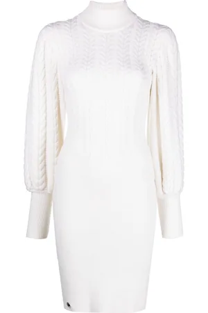 Philipp Plein Cable-knit high-neck dress