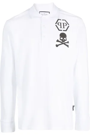 Philipp Plein Logo-print long-sleeved polo shirt