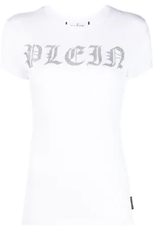 Philipp Plein Rhinestone-logo snake-print T-shirt