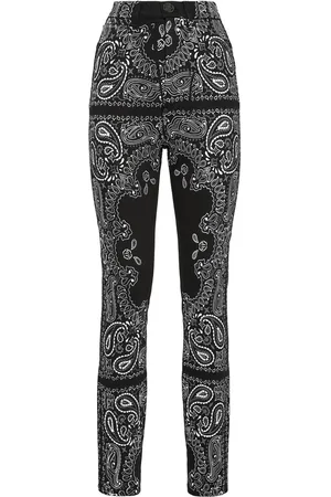Philipp Plein Paisley-printed high-waisted jeggings