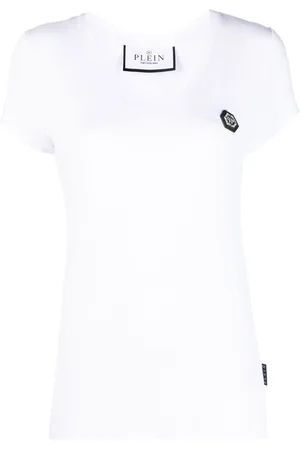 Philipp Plein Logo-patch V-neck T-shirt