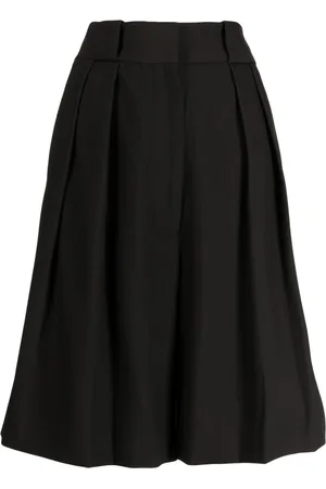 Khaite Rillo wide-leg pleated shorts
