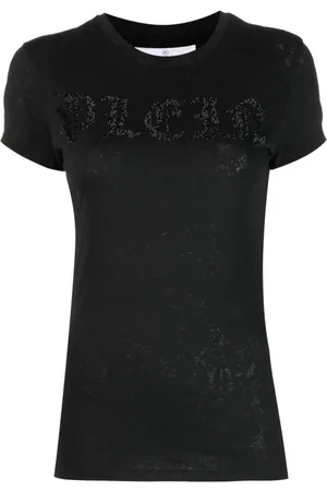 Philipp Plein Rhinestone-logo snake-print T-shirt