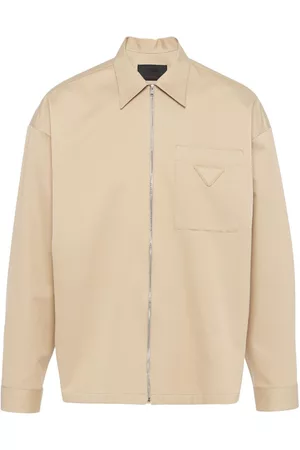 Prada Muži Košile - Zip-front cotton shirt