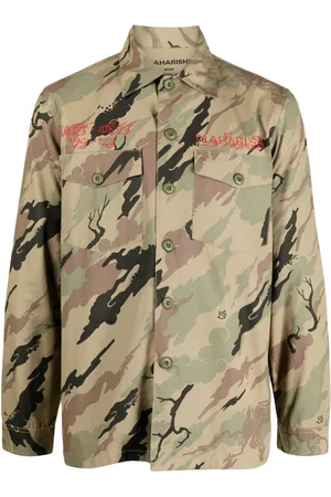 Maharishi Camouflage-print logo-embroidery shirt