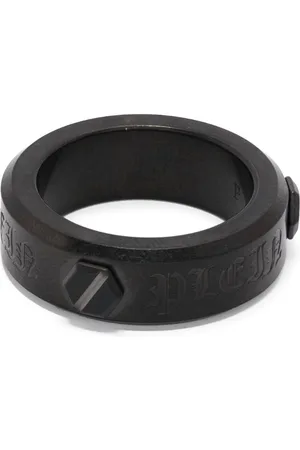 Philipp Plein Hexagon matte-finish ring