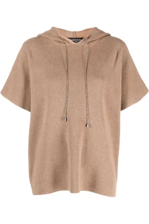 Fabiana Filippi Short-sleeved knitted hoodie