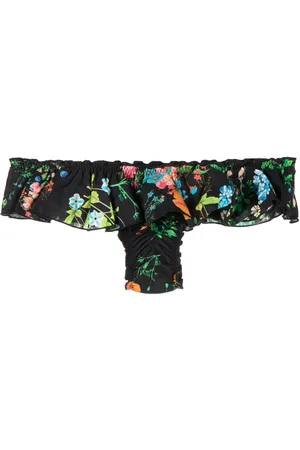 Cynthia Rowley Floral-print ruffled bikini bottoms