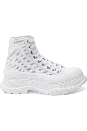 Alexander McQueen Ženy Kozačky - Interwoven-design boots